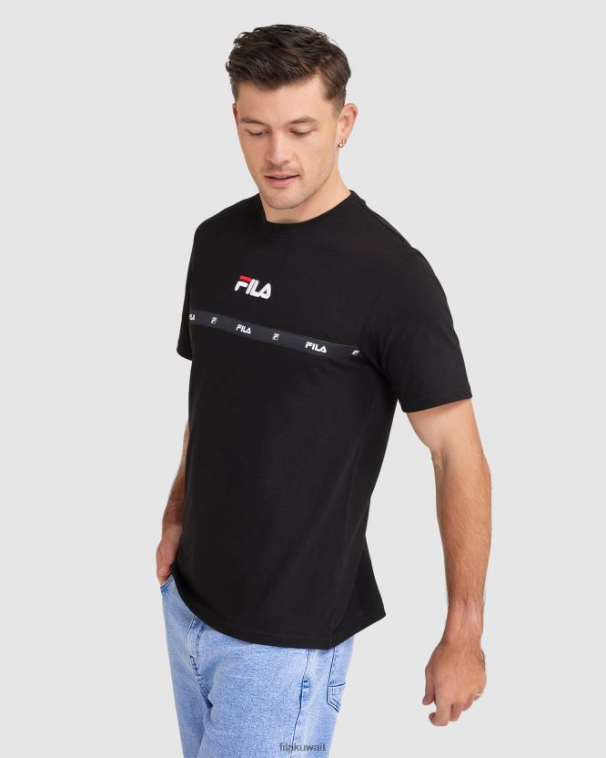 تي شيرت الشجاعة الرجالي باللون الأسود من Fila BX00H42320 أسود FILA