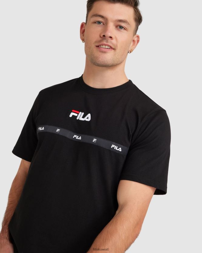تي شيرت الشجاعة الرجالي باللون الأسود من Fila BX00H42320 أسود FILA