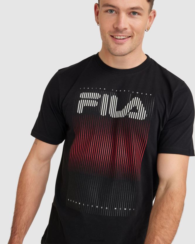 تي شيرت سيدريك للرجال من Fila باللون الأسود BX00H42325 أسود FILA
