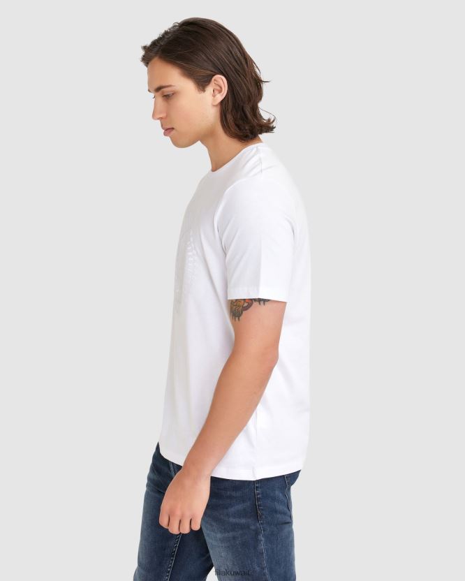 تي شيرت رافي للرجال من Fila باللون الأبيض BX00H42349 أبيض FILA