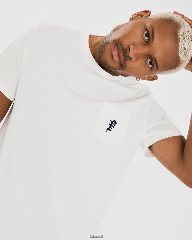 تي شيرت رجالي باللون الأبيض من Fila BX00H42356 أبيض FILA