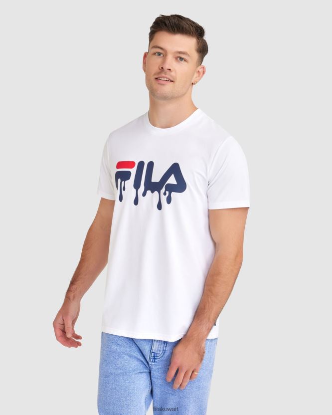 تي شيرت ماثيو للرجال من Fila باللون الأبيض BX00H42404 أبيض FILA
