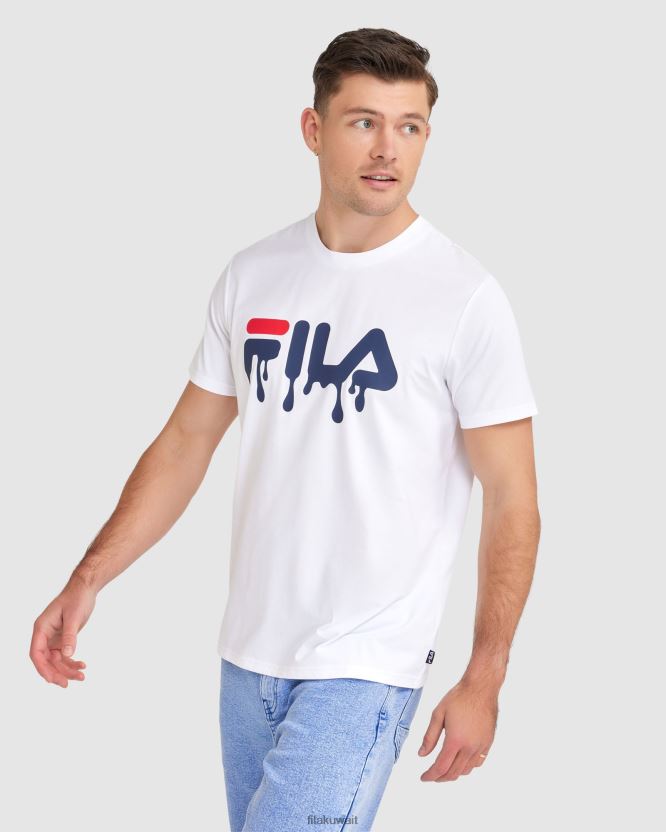 تي شيرت ماثيو للرجال من Fila باللون الأبيض BX00H42404 أبيض FILA