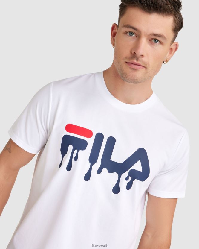 تي شيرت ماثيو للرجال من Fila باللون الأبيض BX00H42404 أبيض FILA