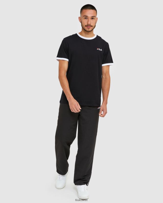 بنطال Fila الكلاسيكي للرجال مصنوع من الألياف الدقيقة باللون الأسود BX00H42449 أسود FILA