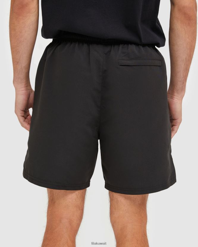 شورت أسود كلاسيكي من الألياف الدقيقة للرجال من Fila BX00H42457 أسود FILA