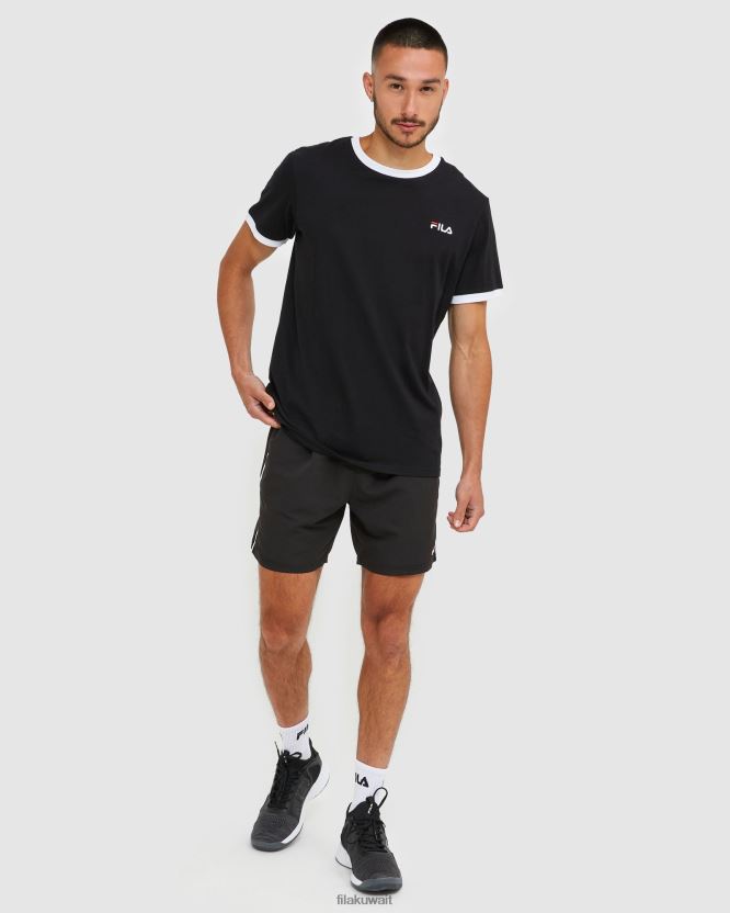 شورت أسود كلاسيكي من الألياف الدقيقة للرجال من Fila BX00H42457 أسود FILA
