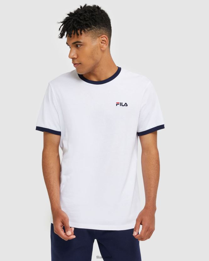 تي شيرت كلاسيكي أبيض اللون للرجال من Fila BX00H42476 أبيض FILA