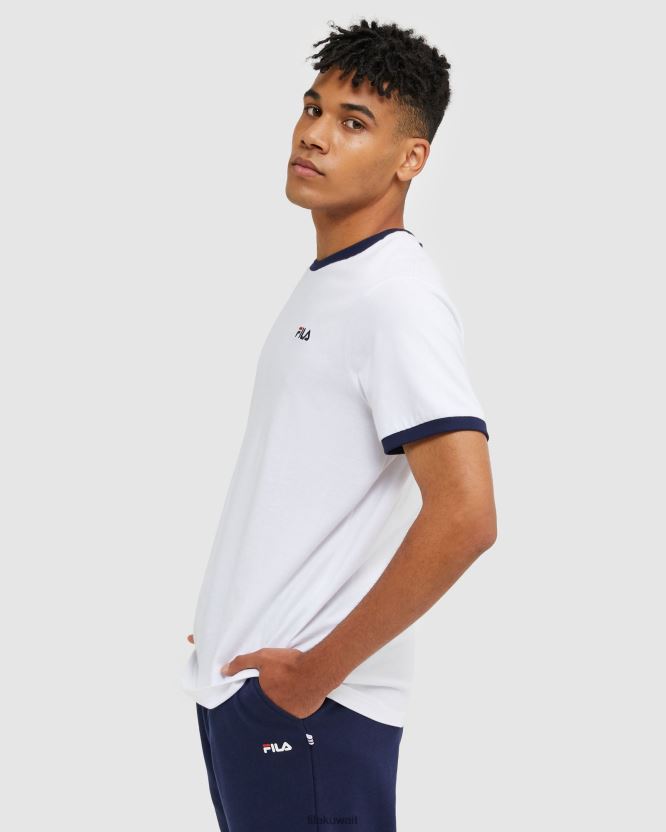 تي شيرت كلاسيكي أبيض اللون للرجال من Fila BX00H42476 أبيض FILA