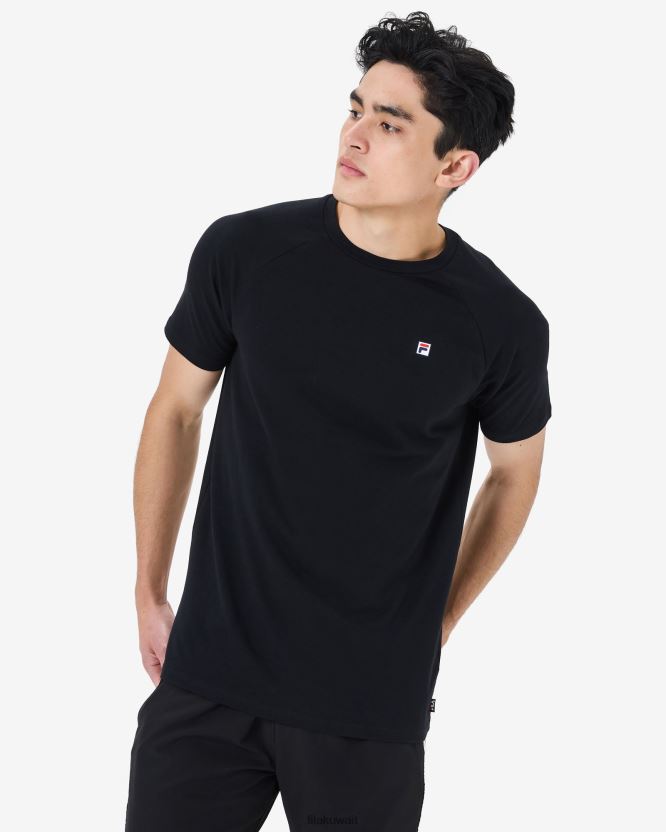 تي شيرت هانز للرجال باللون الأسود من Fila BX00H42529 أسود FILA