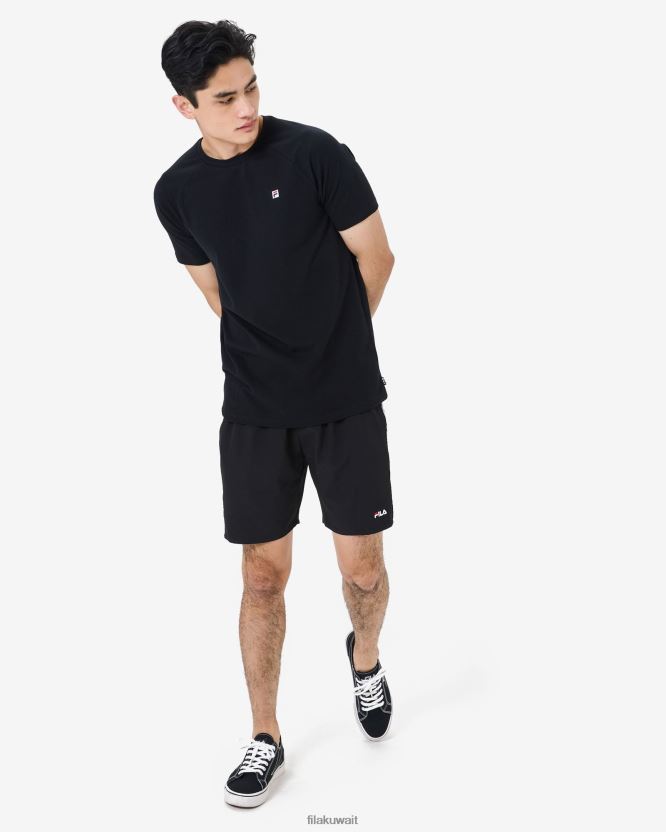 تي شيرت هانز للرجال باللون الأسود من Fila BX00H42529 أسود FILA