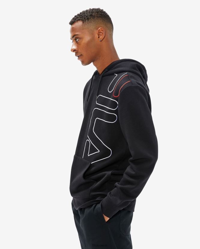سترة براندو بغطاء للرأس للرجال باللون الأسود من Fila BX00H42596 أسود FILA