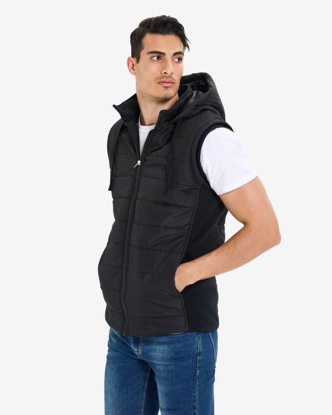 سترة جوليو المنتفخة للرجال باللون الأسود من Fila BX00H42649 أسود FILA