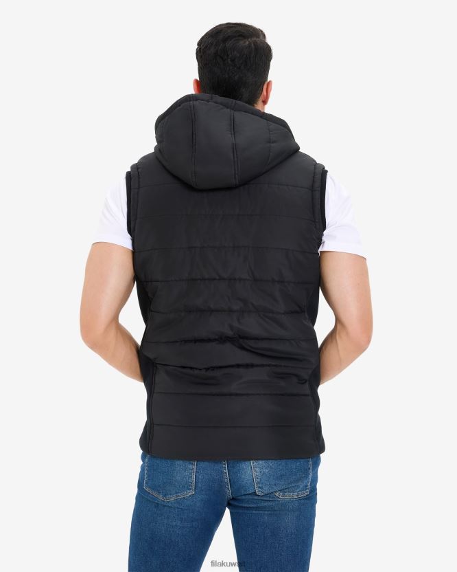 سترة جوليو المنتفخة للرجال باللون الأسود من Fila BX00H42649 أسود FILA
