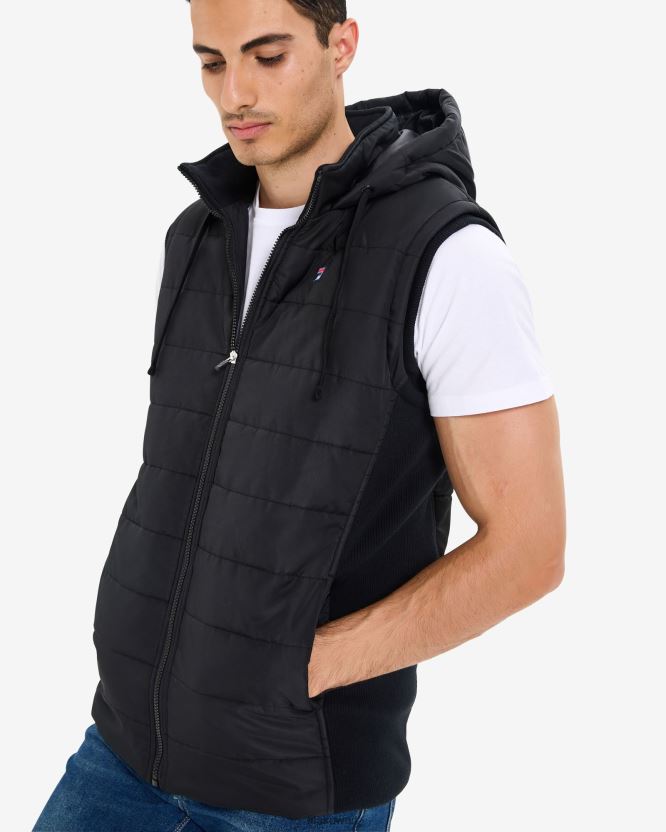 سترة جوليو المنتفخة للرجال باللون الأسود من Fila BX00H42649 أسود FILA