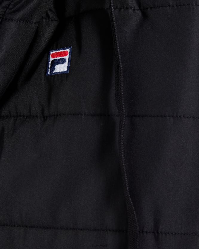 سترة جوليو المنتفخة للرجال باللون الأسود من Fila BX00H42649 أسود FILA