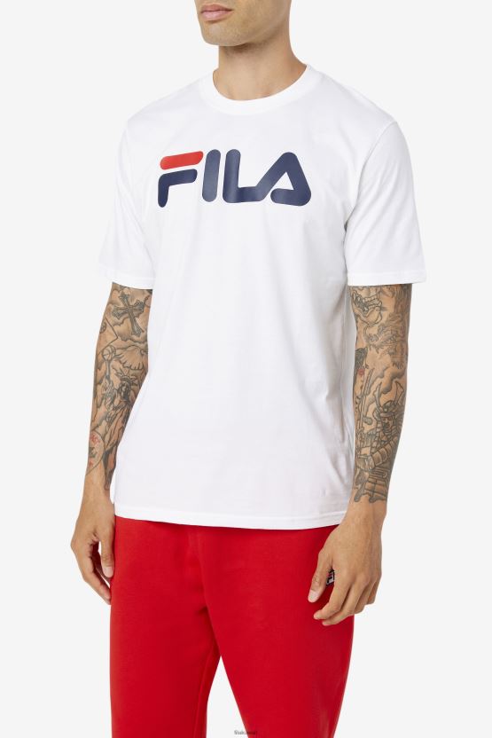تي شيرت النسر الأبيض للرجال من Fila BX00H4280 أبيض FILA