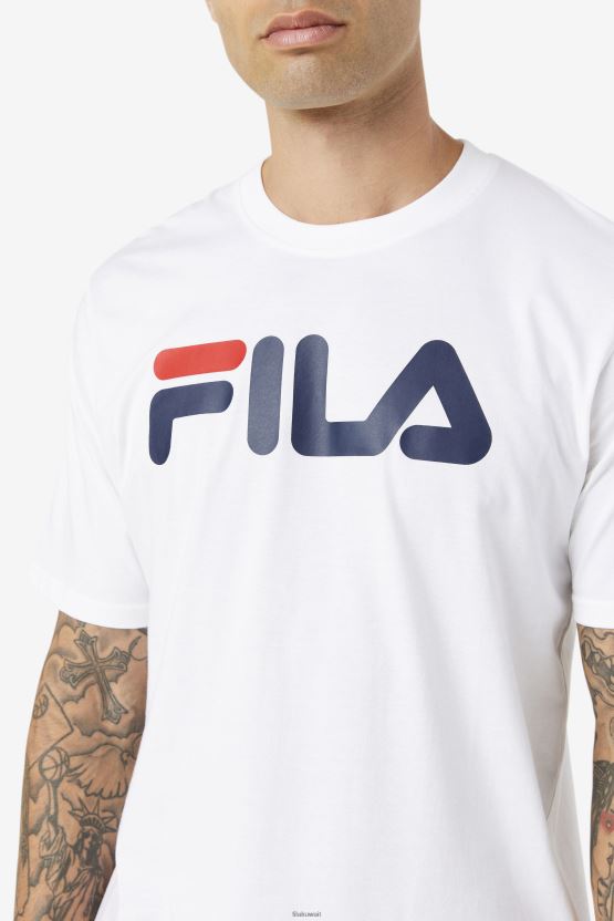 تي شيرت النسر الأبيض للرجال من Fila BX00H4280 أبيض FILA
