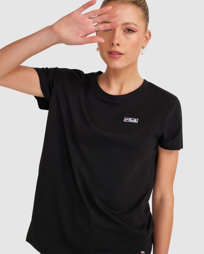 تي شيرت إيموجين للسيدات باللون الأسود من Fila BX00H42847 أسود FILA