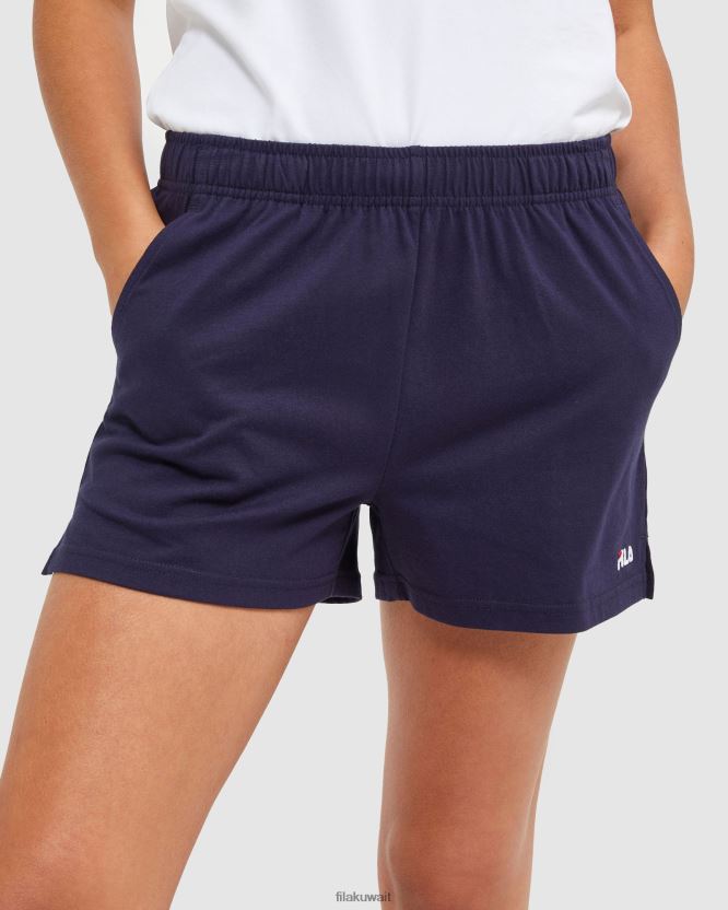 شورت جيرسي نسائي كلاسيكي جديد من Fila BX00H42872 البحرية الجديدة FILA