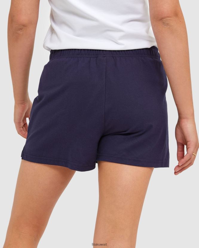 شورت جيرسي نسائي كلاسيكي جديد من Fila BX00H42872 البحرية الجديدة FILA