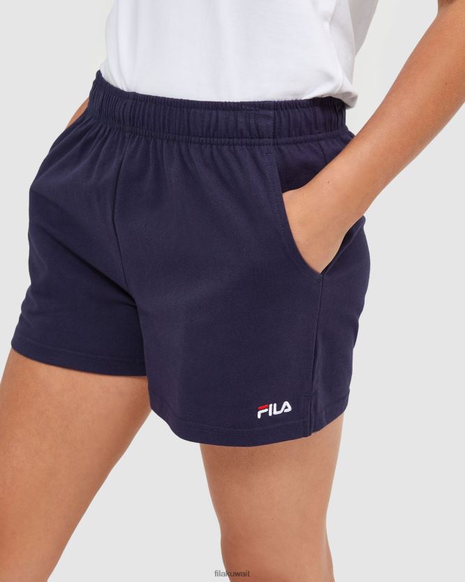شورت جيرسي نسائي كلاسيكي جديد من Fila BX00H42872 البحرية الجديدة FILA