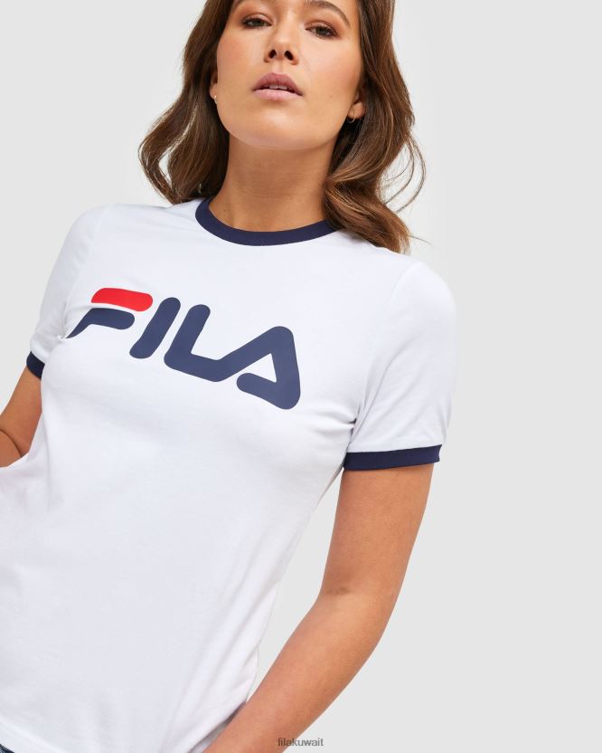 تي شيرت رينجر نسائي كلاسيكي باللون الأبيض من Fila BX00H42901 أبيض FILA