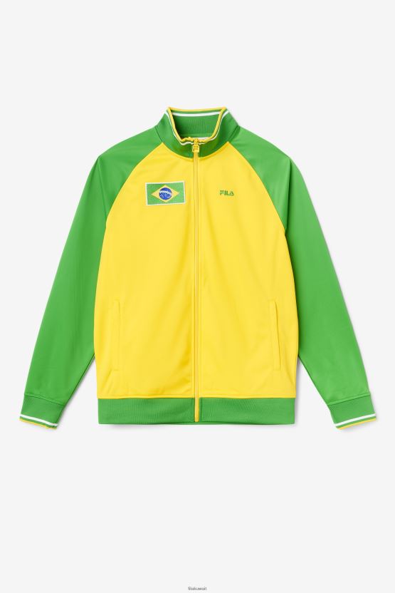سترة رياضية Fila Brazil أصفر/أخضر سرخسي/أبيض BX00H4919 أصفر/سرخس أخضر/أبيض FILA