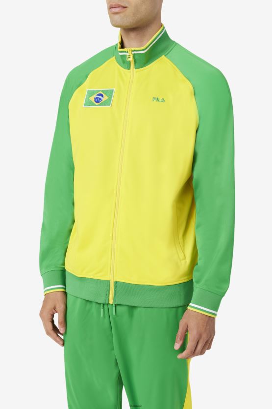 سترة رياضية Fila Brazil أصفر/أخضر سرخسي/أبيض BX00H4919 أصفر/سرخس أخضر/أبيض FILA