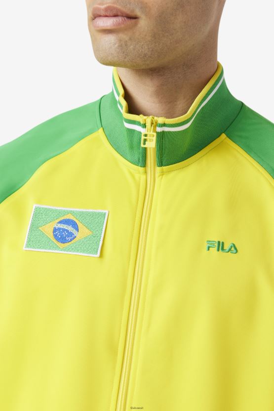 سترة رياضية Fila Brazil أصفر/أخضر سرخسي/أبيض BX00H4919 أصفر/سرخس أخضر/أبيض FILA