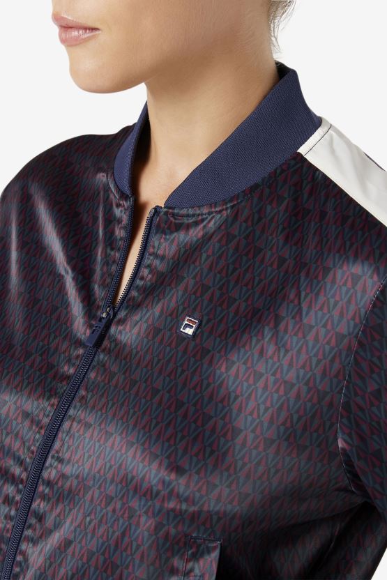سترة رياضية Fila Farah من الساتان، معطف/توفو BX00H41777 معطف / ​​التوفو FILA