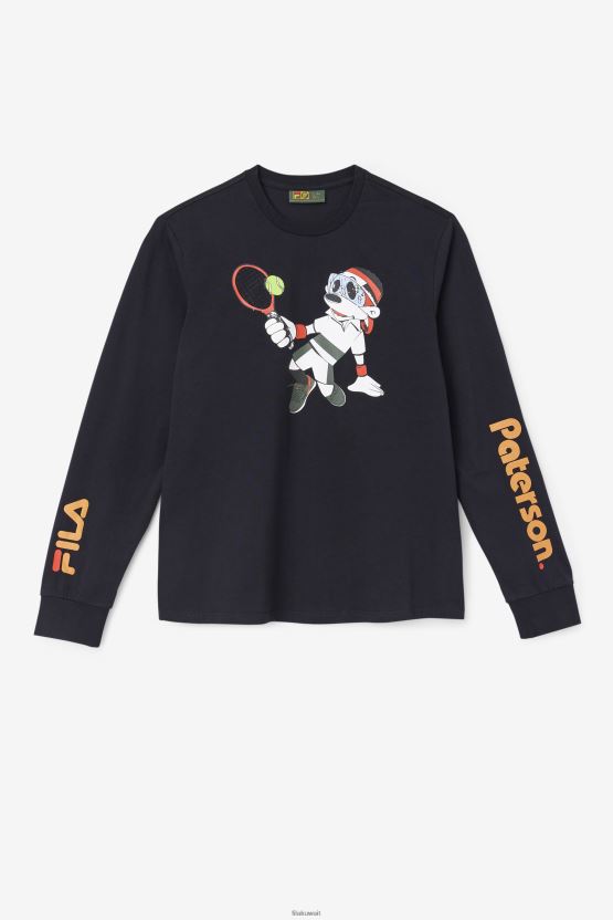 أسود Fila Fila x Paterson تي شيرت طويل الأكمام BX00H4327 أسود FILA