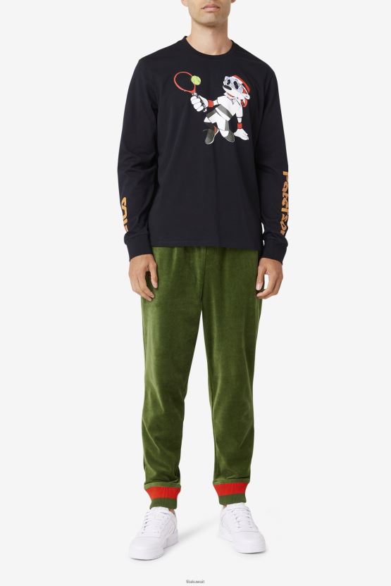 أسود Fila Fila x Paterson تي شيرت طويل الأكمام BX00H4327 أسود FILA