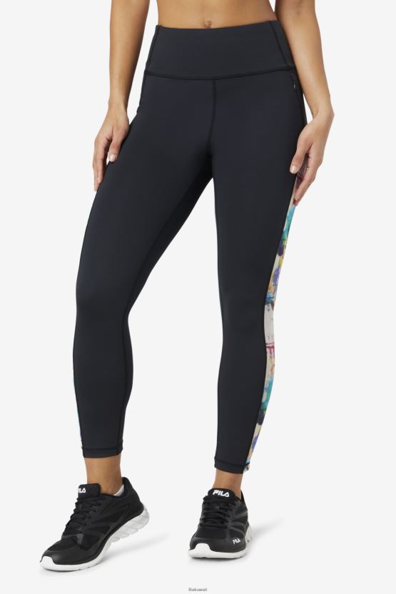 أسود/ربطة عنق مصبوغة Fila Forza طماق متباينة 7/8 BX00H41965 أسود/صبغ التعادل FILA