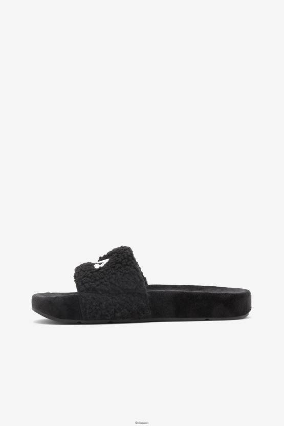 حذاء Fila النسائي Fuzzy Drifter باللون الأسود/الأحمر/الأبيض BX00H41351 أسود أحمر أبيض FILA