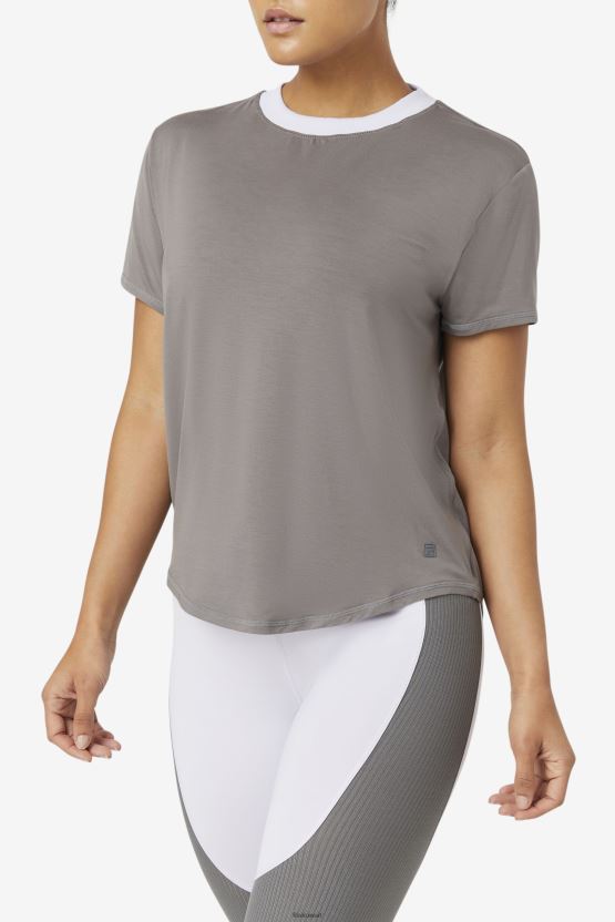 بلوزة Fila Gargoyle Fi-Lux بأكمام قصيرة BX00H41900 مرغول FILA