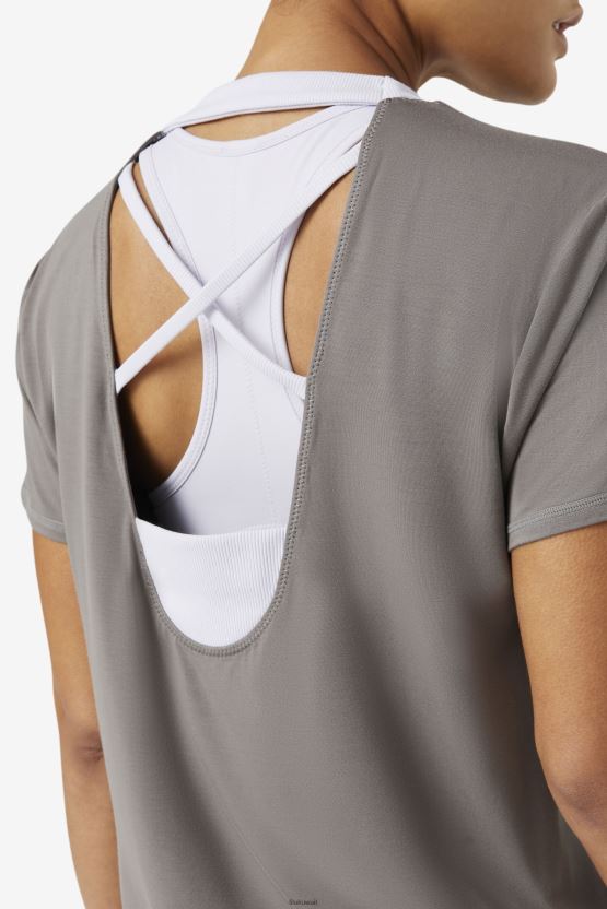 بلوزة Fila Gargoyle Fi-Lux بأكمام قصيرة BX00H41900 مرغول FILA