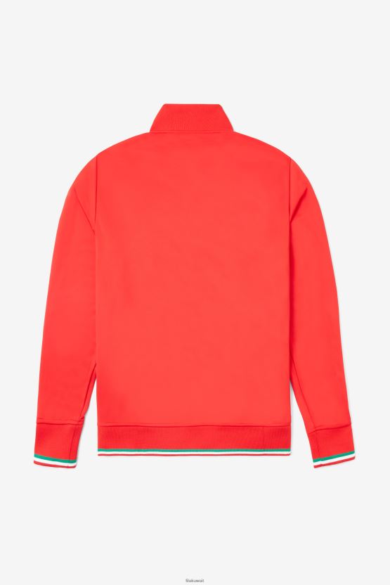 سترة رياضية من Fila Italia باللون الأحمر/الأبيض BX00H4933 احمر ابيض FILA