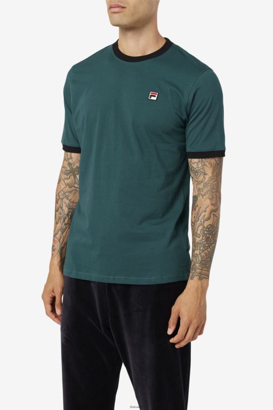 تيشيرت Fila June Bug/Black Marconi Ringer BX00H4238 حشرة يونيو/أسود FILA