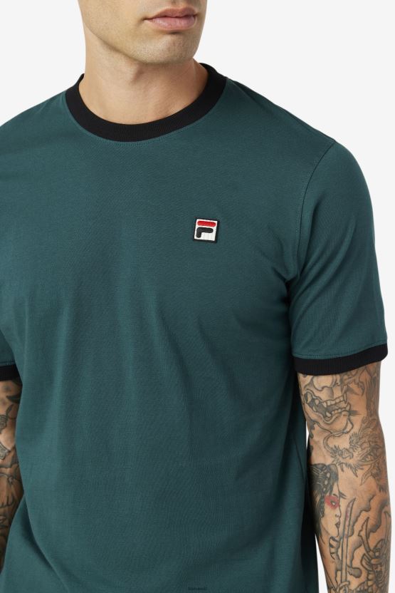 تيشيرت Fila June Bug/Black Marconi Ringer BX00H4238 حشرة يونيو/أسود FILA