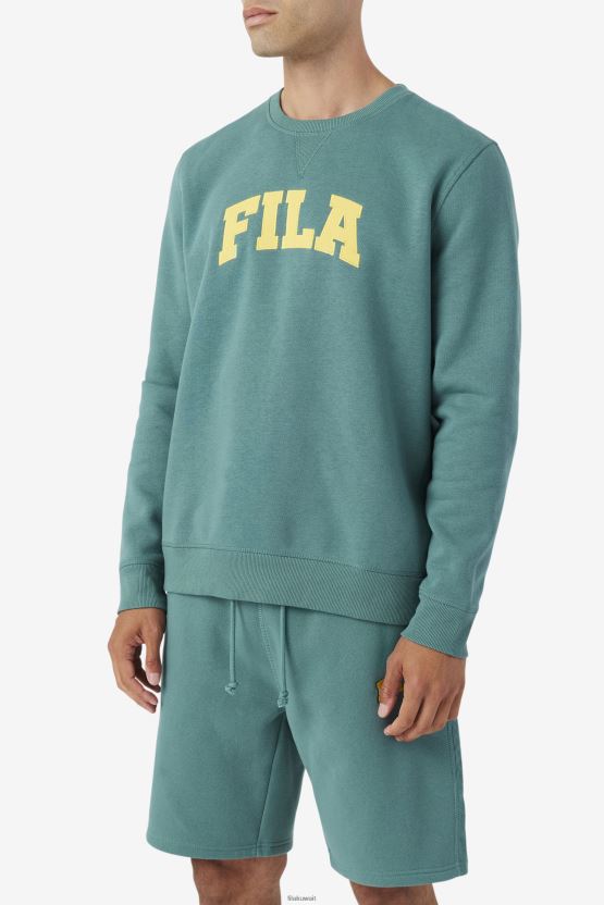 سترة من النوع الثقيل Fila Kory بياقة دائرية من خشب التنوب الأزرق/الميموزا BX00H4499 شجرة التنوب الزرقاء / الميموزا FILA