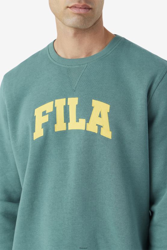 سترة من النوع الثقيل Fila Kory بياقة دائرية من خشب التنوب الأزرق/الميموزا BX00H4499 شجرة التنوب الزرقاء / الميموزا FILA