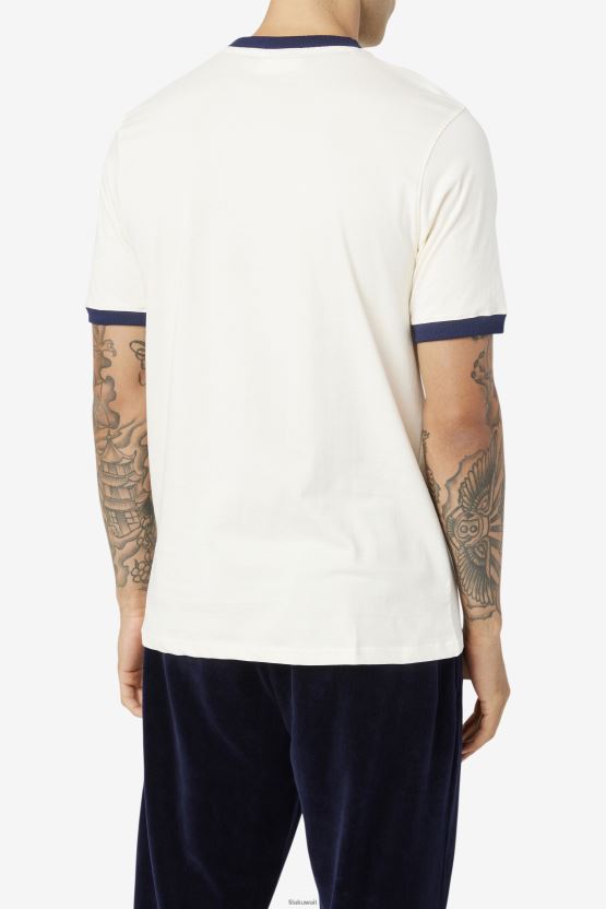 أبيض/ طاووس تي شيرت Fila Marconi Ringer BX00H4237 أبيض / معطف FILA