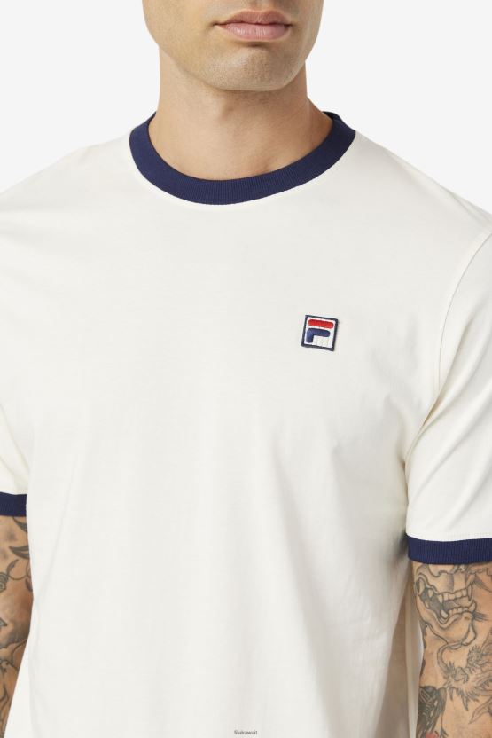 أبيض/ طاووس تي شيرت Fila Marconi Ringer BX00H4237 أبيض / معطف FILA