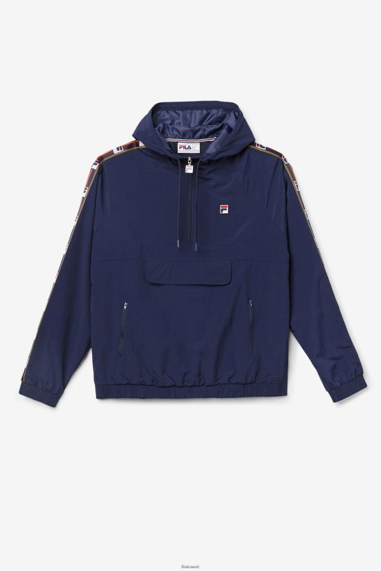سترة Fila Peacoat Cameron 1/2 بسحاب للرياح BX00H4856 معطف طاووس FILA