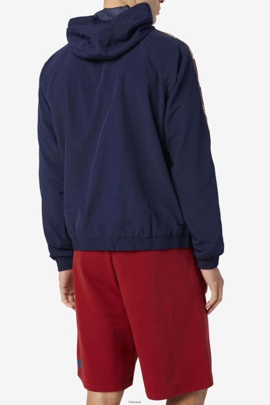 سترة Fila Peacoat Cameron 1/2 بسحاب للرياح BX00H4856 معطف طاووس FILA