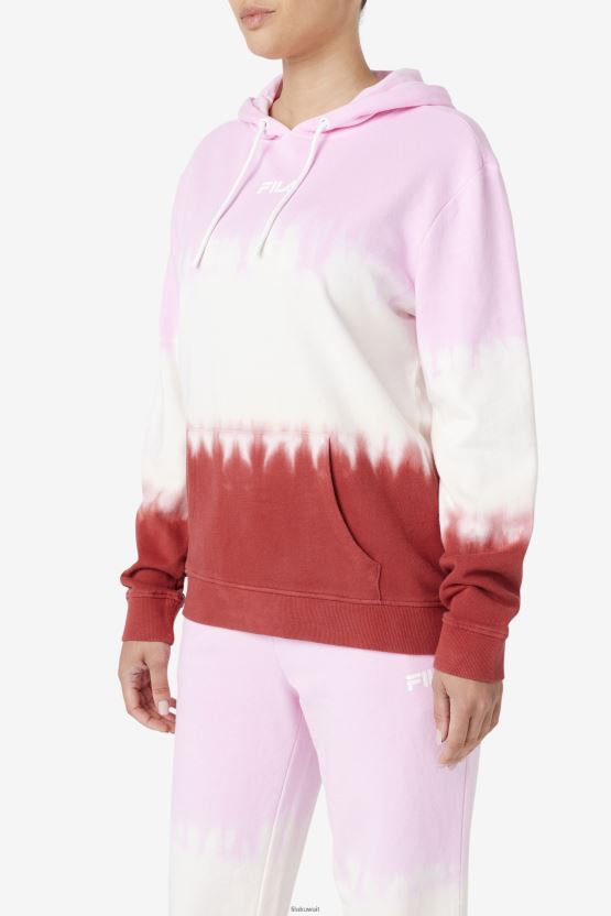 سترة بغطاء رأس من Fila Pirouette/أبيض/أحمر ترابي من Aerolynn BX00H41534 دوران / أبيض / أحمر ترابي FILA