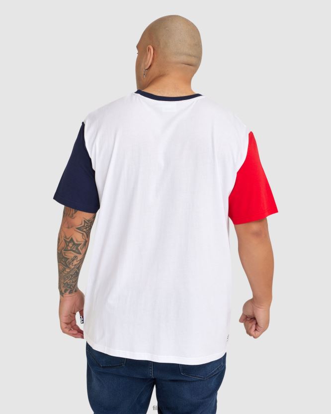 تي شيرت Fila للرجال Plus Lennox باللون الأبيض BX00H42365 أبيض FILA