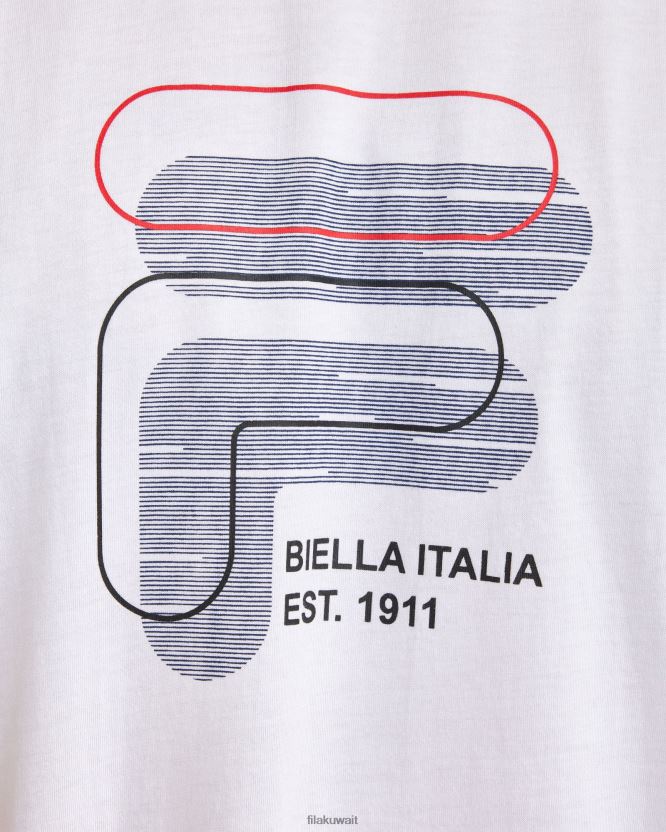 تي شيرت Fila للرجال Plus Lennox باللون الأبيض BX00H42365 أبيض FILA