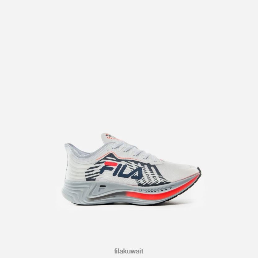 حذاء Fila Racer للسيدات بلون أبيض كربوني/كحلي/مرجاني ناري BX00H43025 أبيض / كحلي / مرجاني ناري FILA